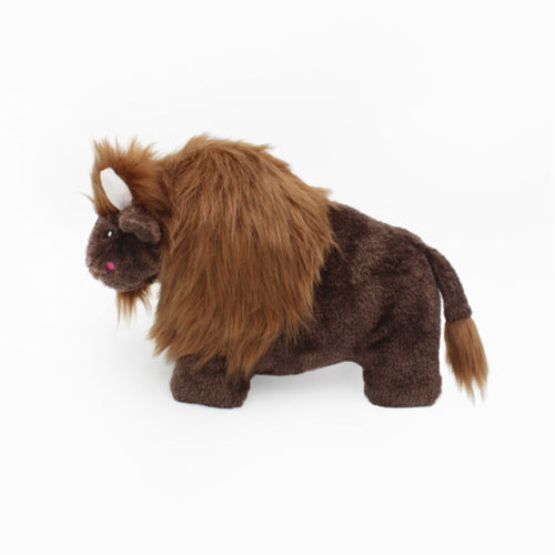 ZippyPaws Wooliez Billie the Bison Dog Toy