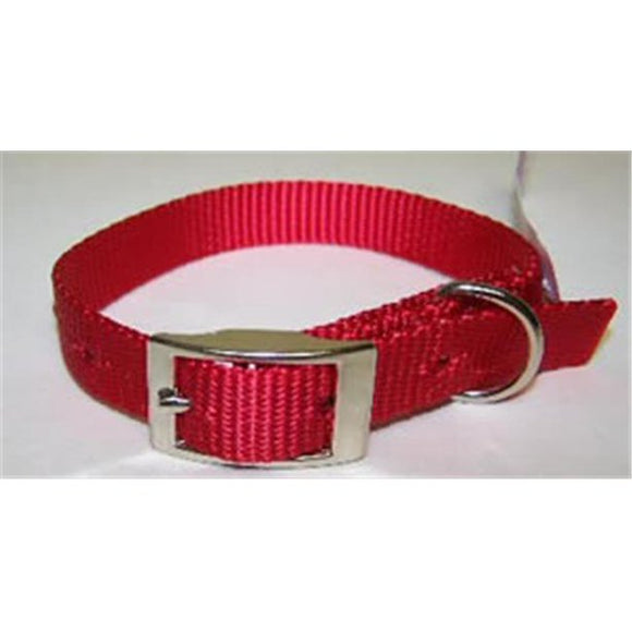 Leather Brothers No.103N RD12 Nylon Collar 5/8 X 12in Red (5/8 x 12 in., Red)