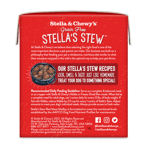Stella & Chewy's Stella's Stew Red Meat Medley Recipe Food Topper for Dogs