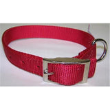 Leather Brothers  No.115N RD23 Nylon Collar Double Ply 1inx23in Color Red