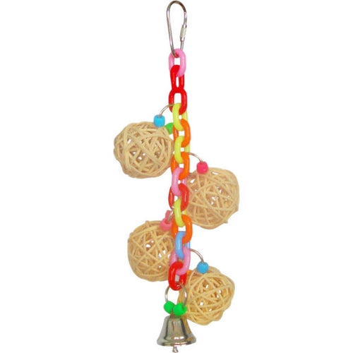 HAPPY BEAKS 4-VINE BALLS ON CHAIN WITH BELL