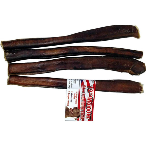 Nature's Own USA Odor-Free Monster Bully Stick Treat
